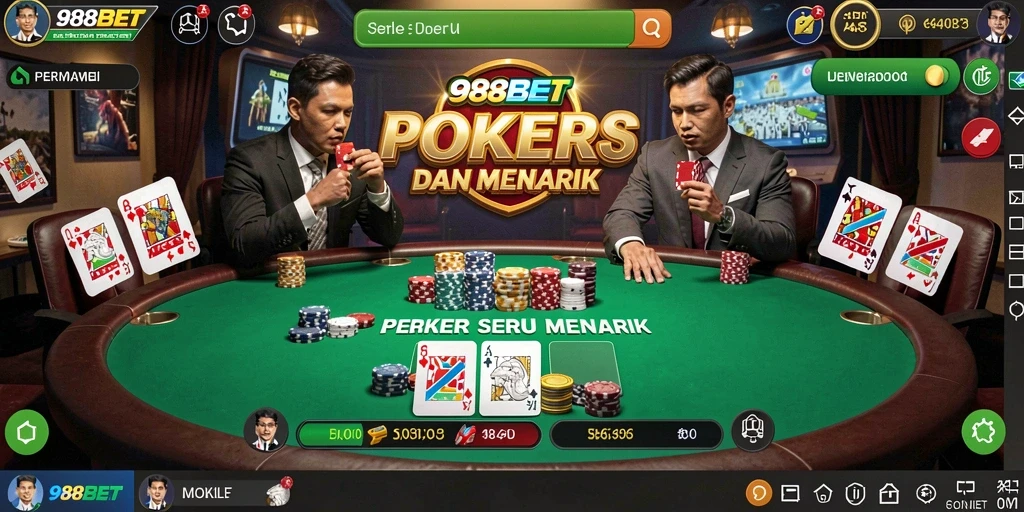 Screenshot gameplay Poker yang menarik di 988BET.