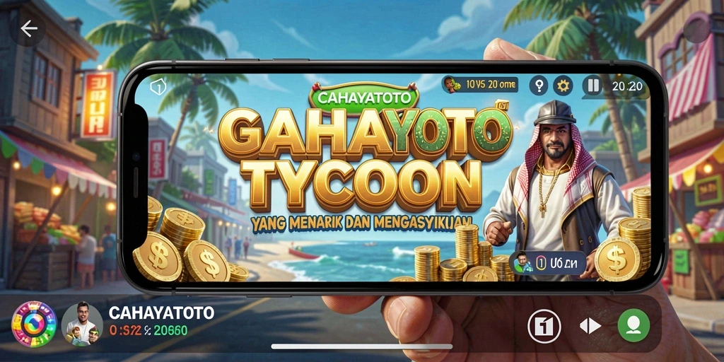 Tampilan gameplay CAHAYATOTO menunjukkan aktivitas bisnis yang dinamis.
