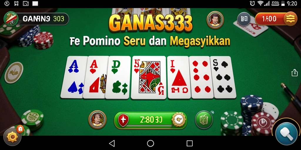Tampilan menarik dari gameplay Domino di GANAS33.