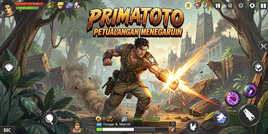 Tampilan seru gameplay aksi dalam PRIMATOTO.