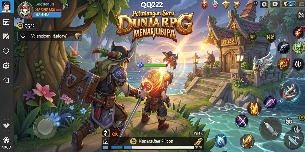 Tampilan gameplay QQ222 yang mendebarkan dalam dunia RPG.