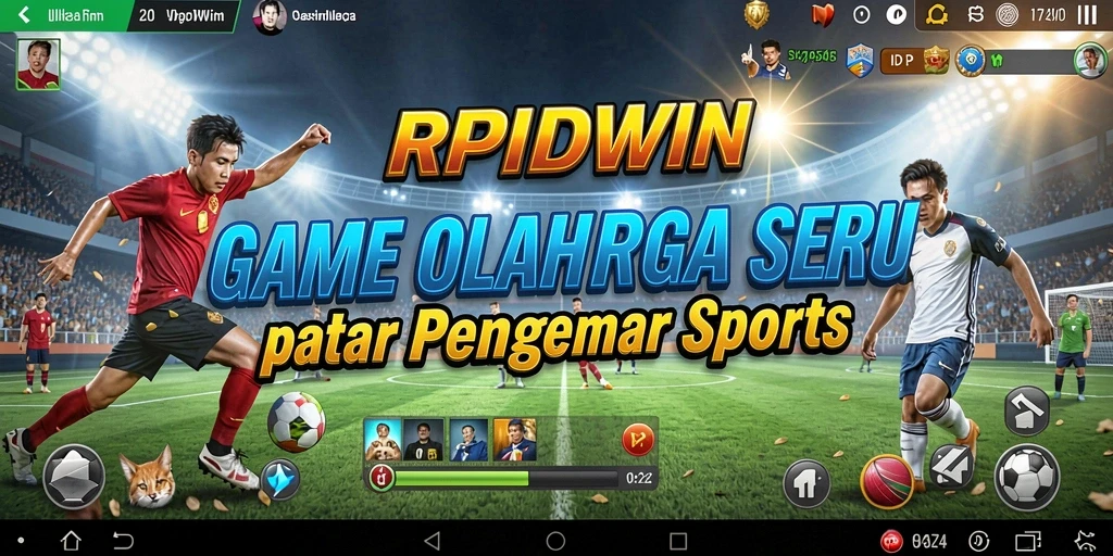 Tampilan gameplay seru RPIDWIN dengan aksi olahraga yang mendebarkan.