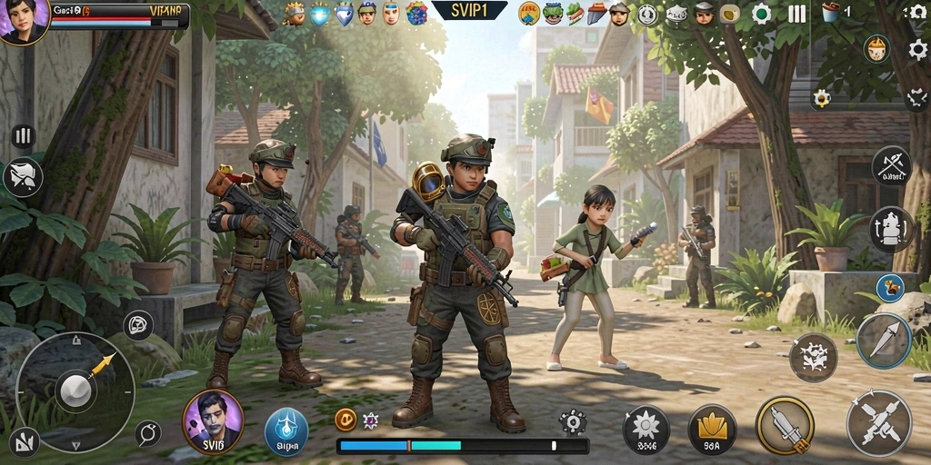 Tampilan gameplay SVIP1 yang menawan dan penuh warna.