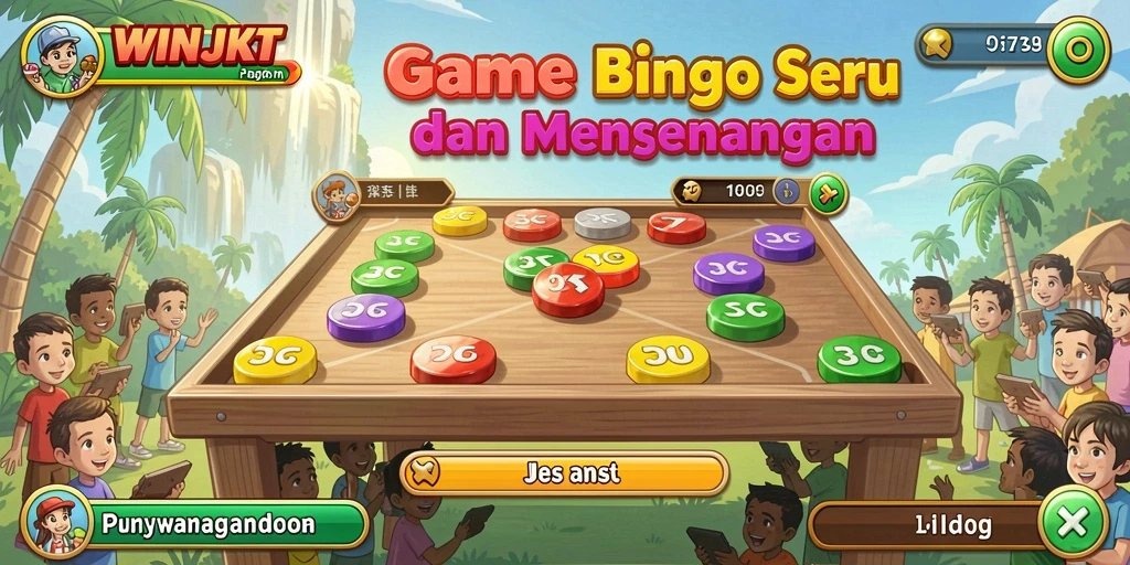 Tampilan gameplay menarik di WINJKT dengan suasana Bingo.